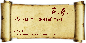 Pödör Gothárd névjegykártya